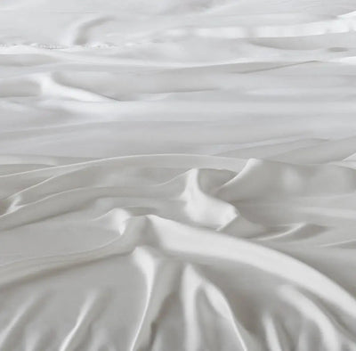 Cloud | Signature Sateen Fitted Sheet Made with 100% Organic Bamboo #Color_cloud