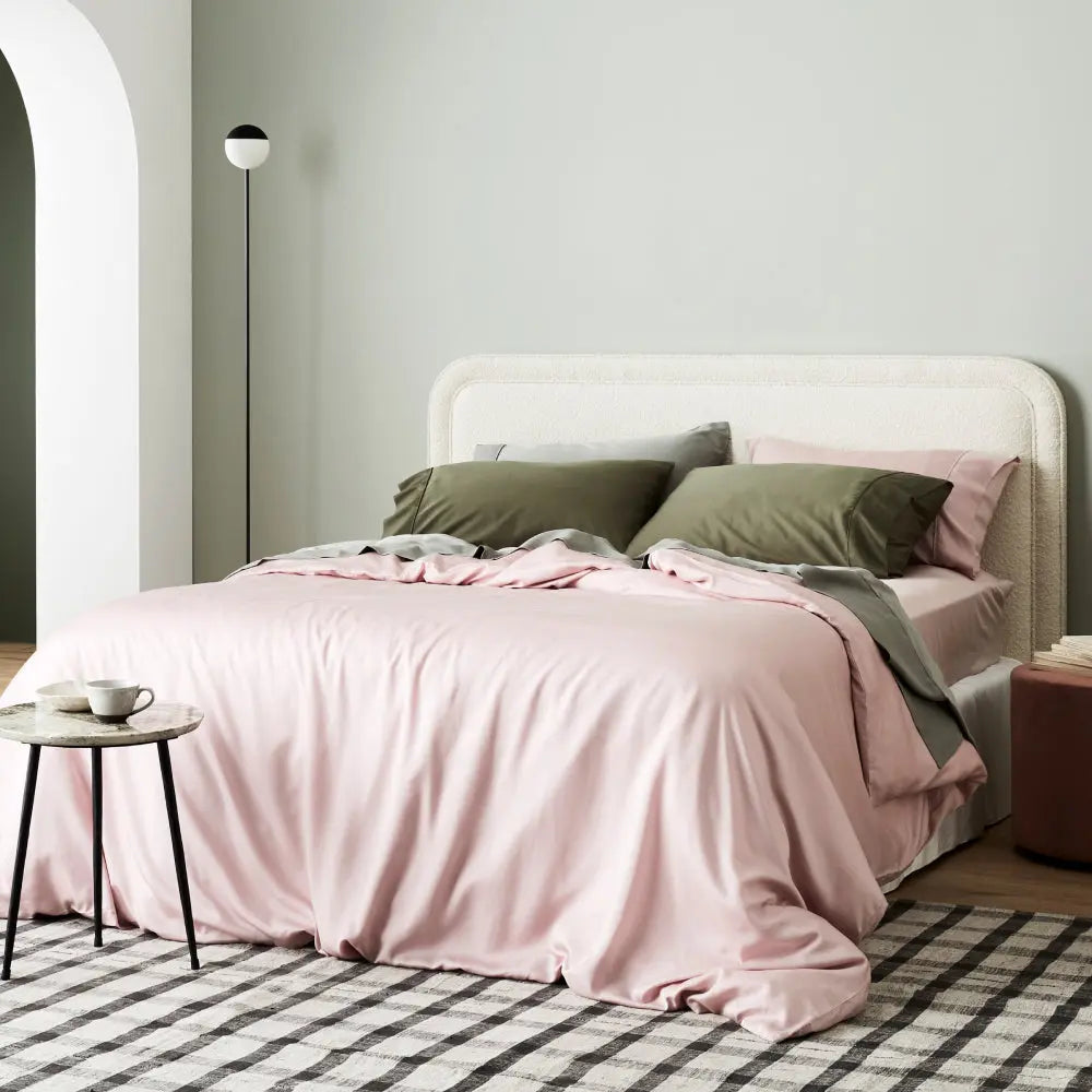 Rose | Signature Sateen Duvet Cover Made with 100% Organic Bamboo #Color_rose