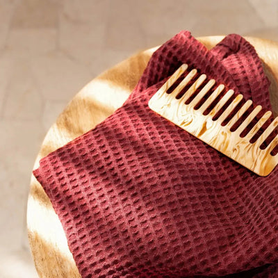 Sumac | Waffle Towel Set Made With 100% Organic Bamboo #Color_sumac