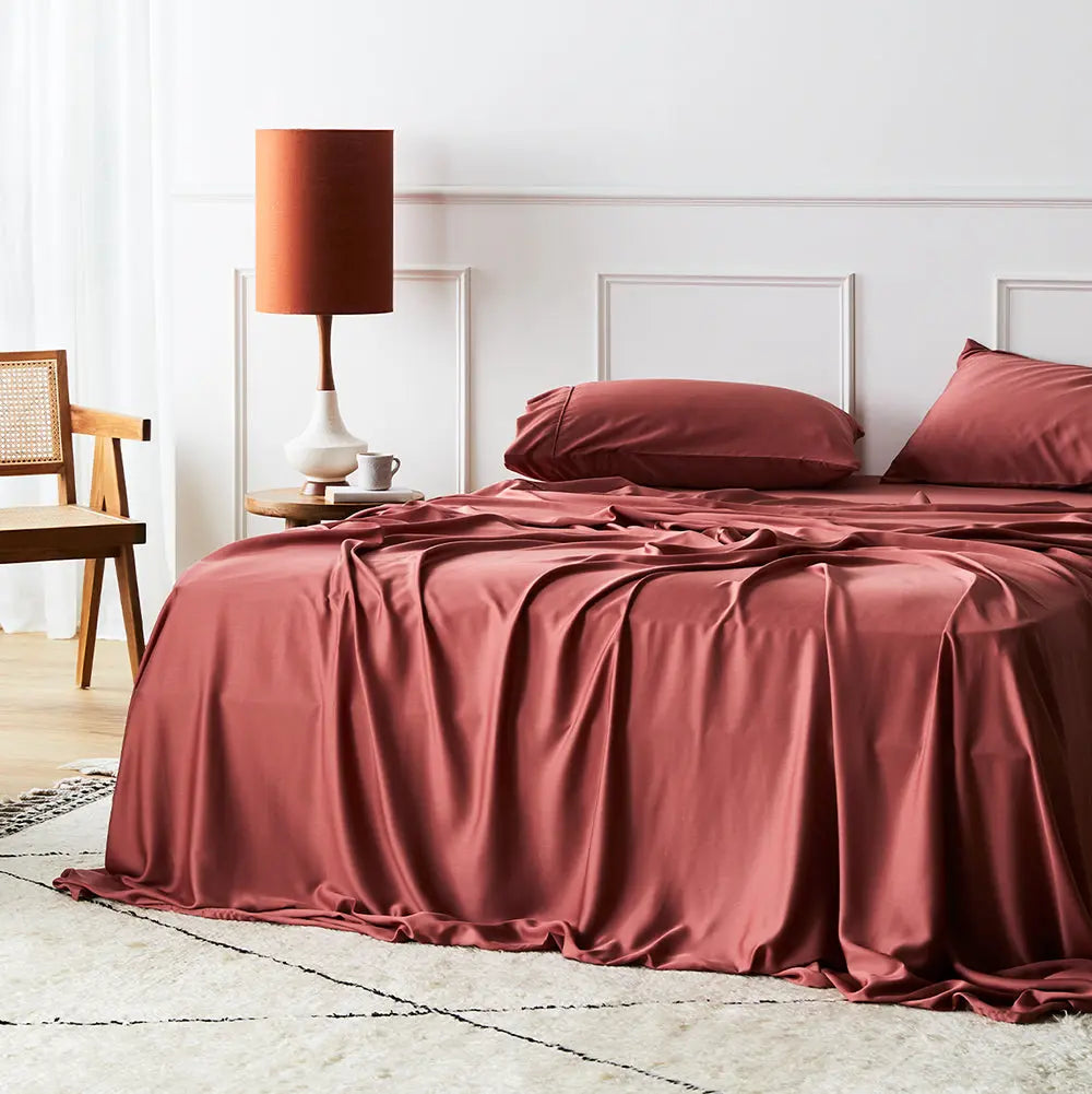 Canyon | Signature Sateen Flat Sheet Made With 100% Organic Bamboo #Color_canyon