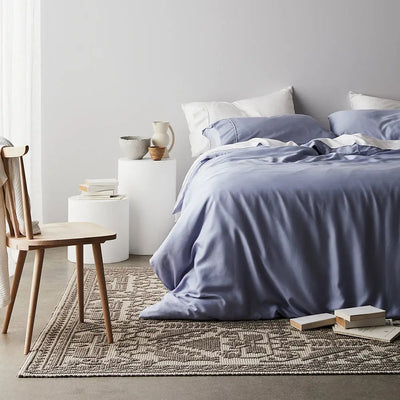 Sky | Signature Sateen Duvet Cover Made with 100% Organic Bamboo #Color_sky