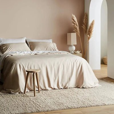 Sand | Signature Sateen Duvet Cover Made with 100% Organic Bamboo #Color_sand