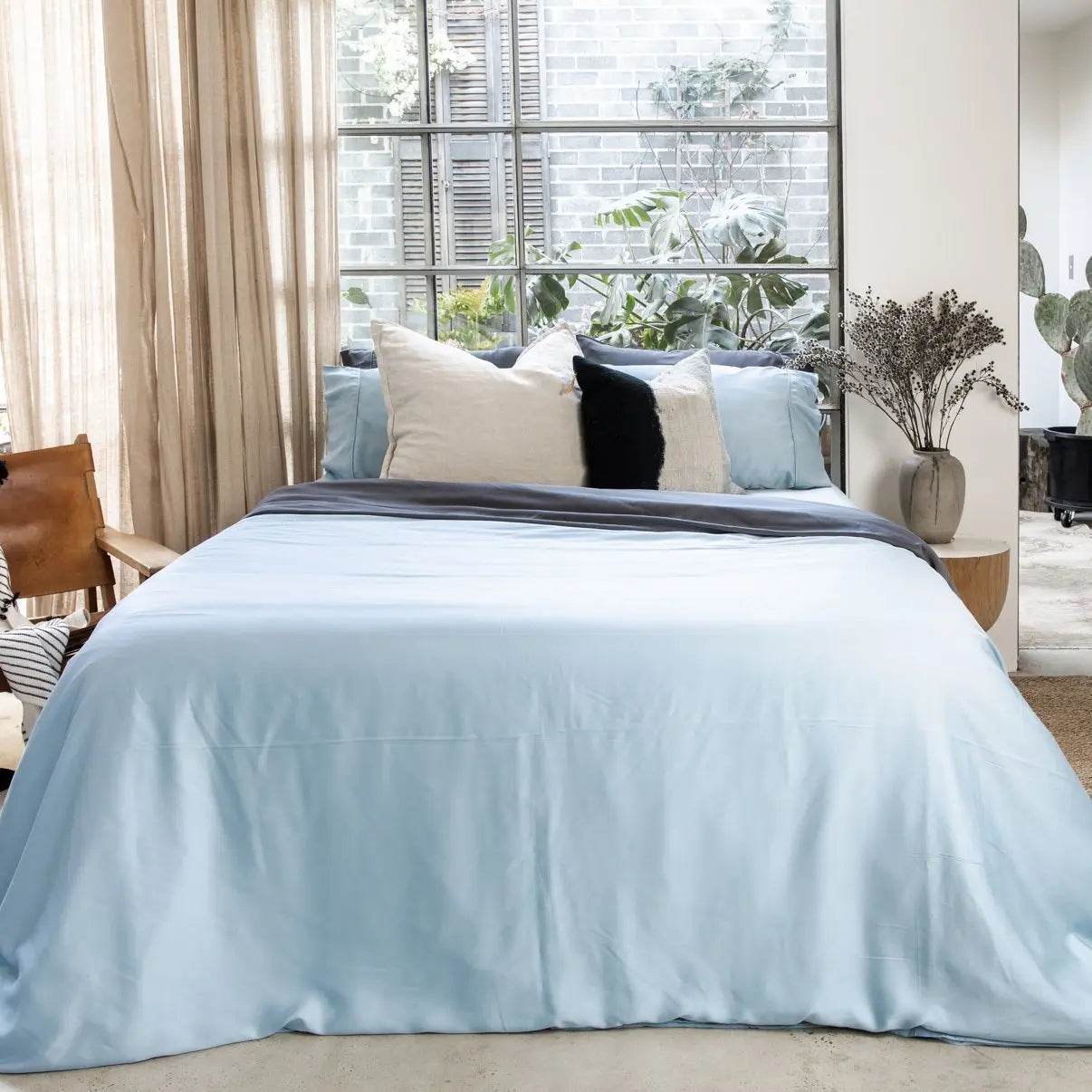 Starlight Blue | Signature Sateen Duvet Cover Made with 100% Organic Bamboo #Color_starlightblue